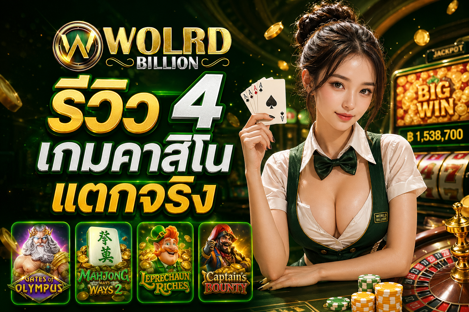 รีวิว 4 เกมคาสิโนแตกจริง